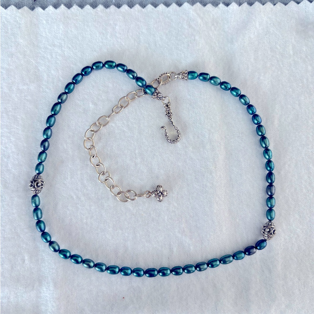 Barbara Bixby Honora Blue Pearl Sterling Silver Necklace